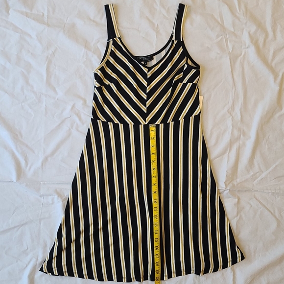 Mini Striped sundress black cream gold super soft NWT - Picture 3 of 6